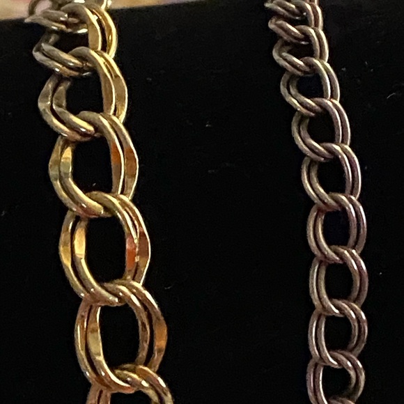 Set of Four EUC 925 Sterling Silver Curb Chain Charm Bracelets - Picture 3 of 15